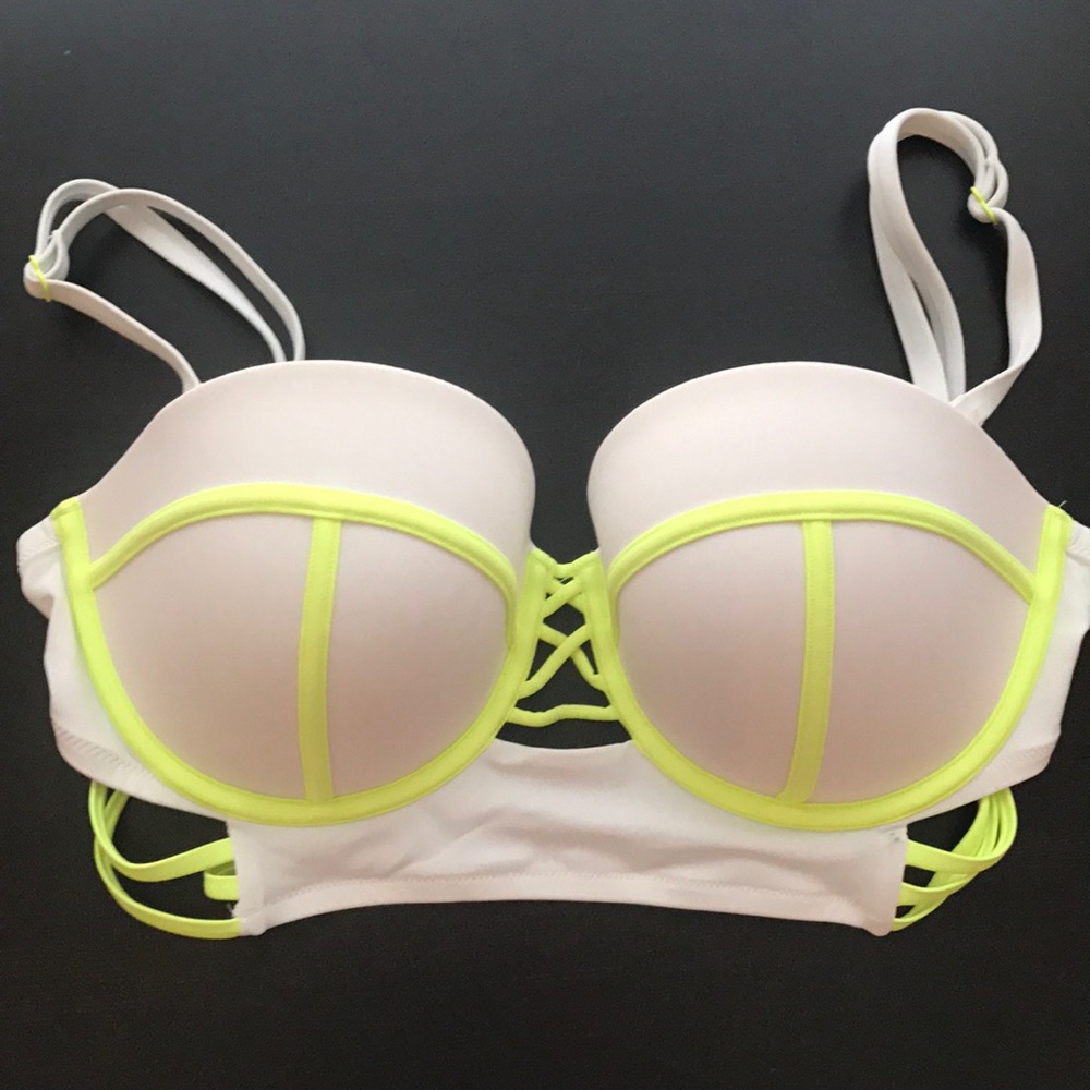 White and yellow swim top